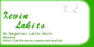 kevin lakits business card